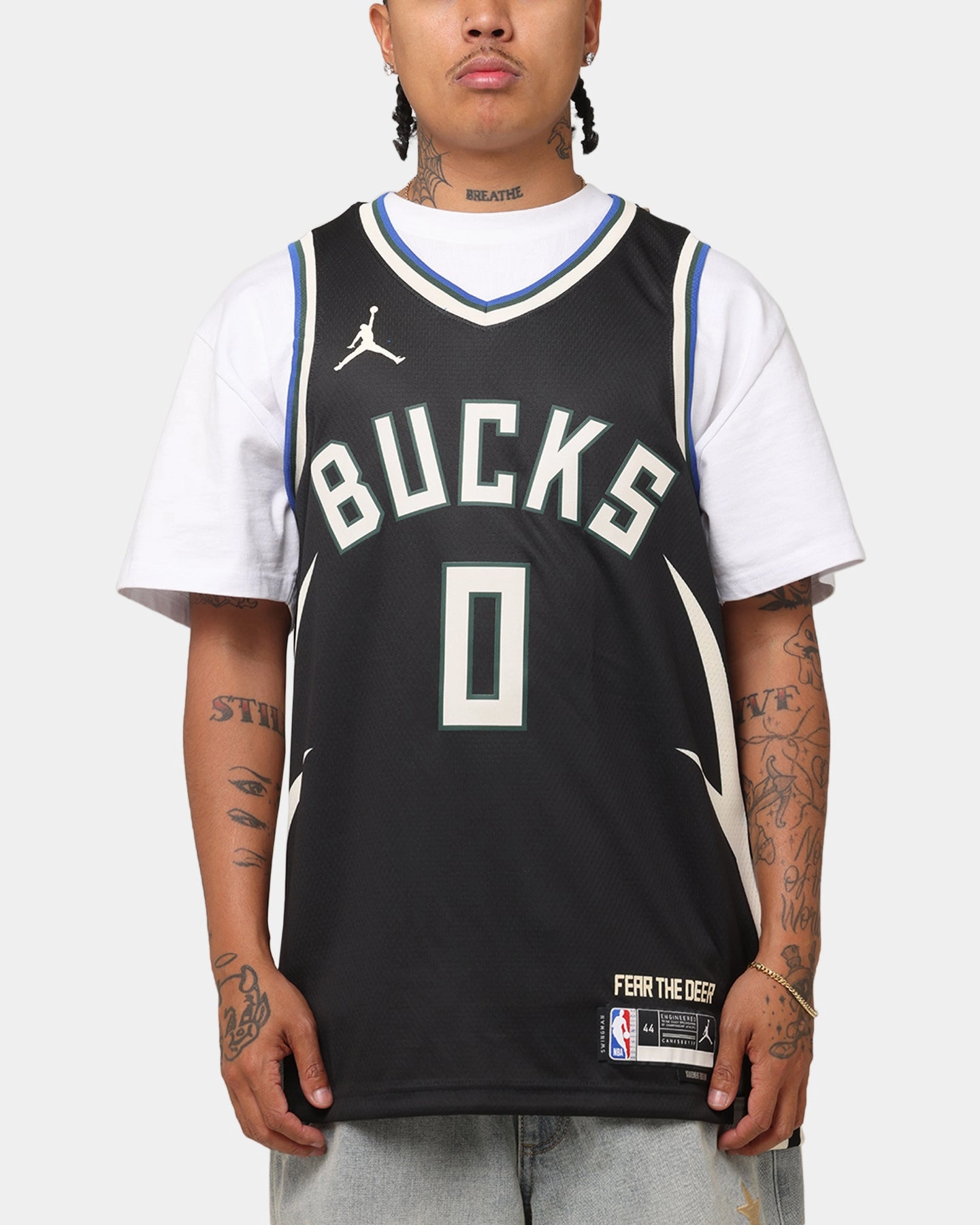 Nike Damian Lillard Milwaukee Bucks #0 Icon Edition 2022/23 Nike Dri-Fit NBA Swingman Jersey Black