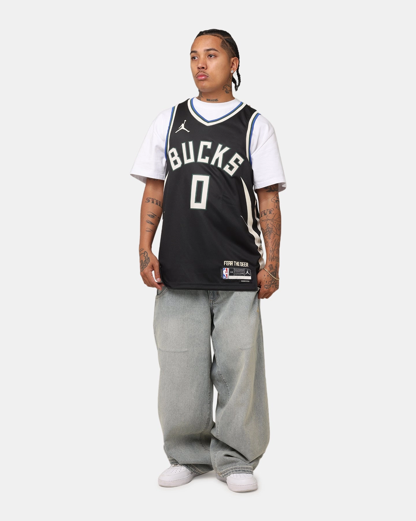 Nike Damian Lillard Milwaukee Bucks #0 Icon Edition 2022/23 Nike Dri-Fit NBA Swingman Jersey Black
