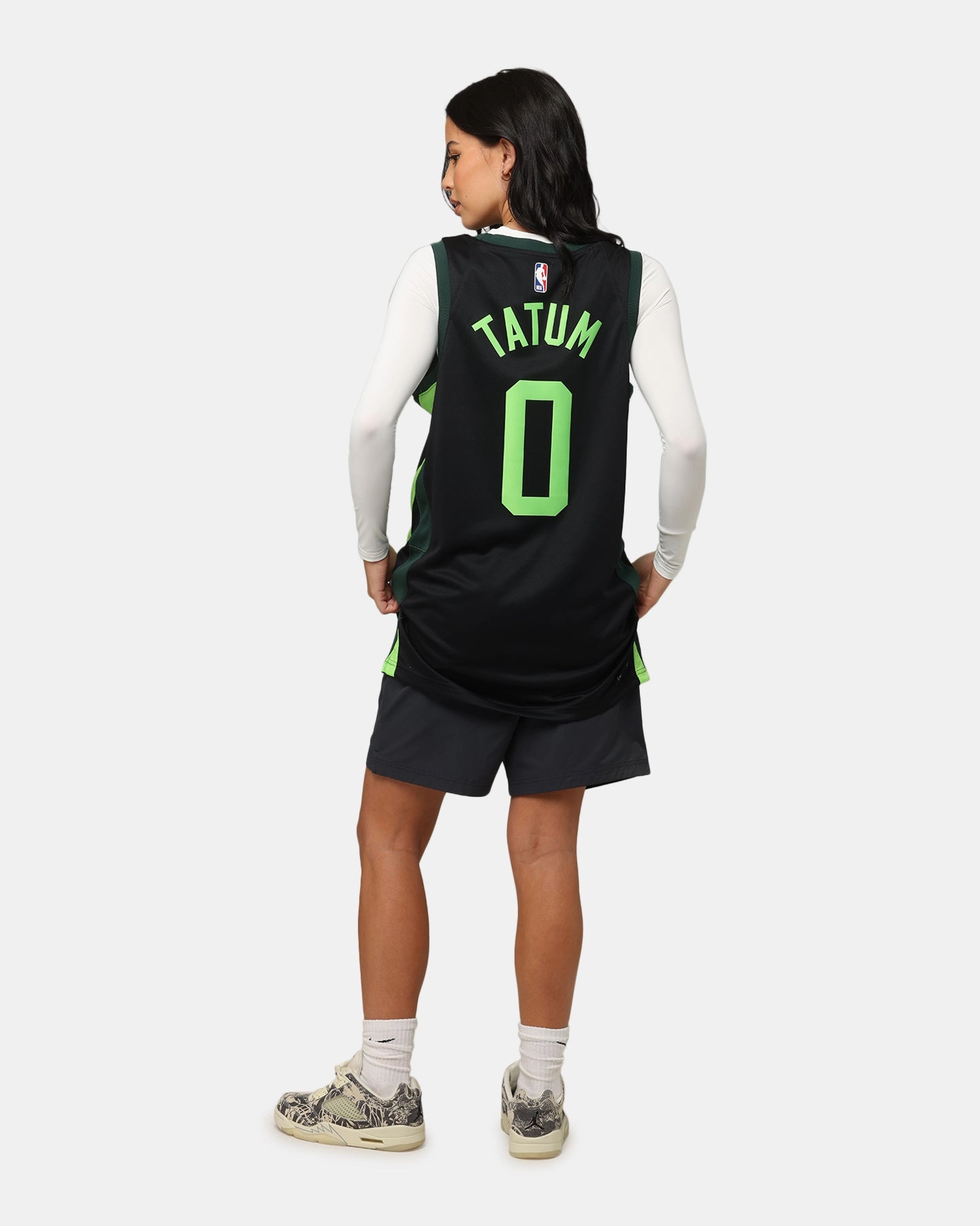 Nike Jayson Tatum Boston Celtics #0 City Edition 2024/25 Nike Dri-Fit NBA Swingman Jersey Black/Green