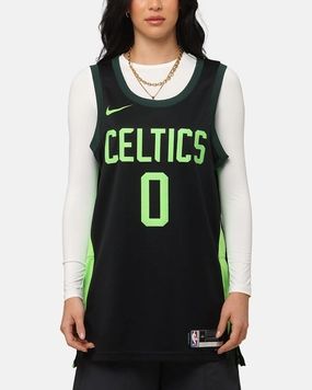 Nike Jayson Tatum Boston Celtics #0 City Edition 2024/25 Nike Dri-Fit NBA Swingman Jersey Black/Green