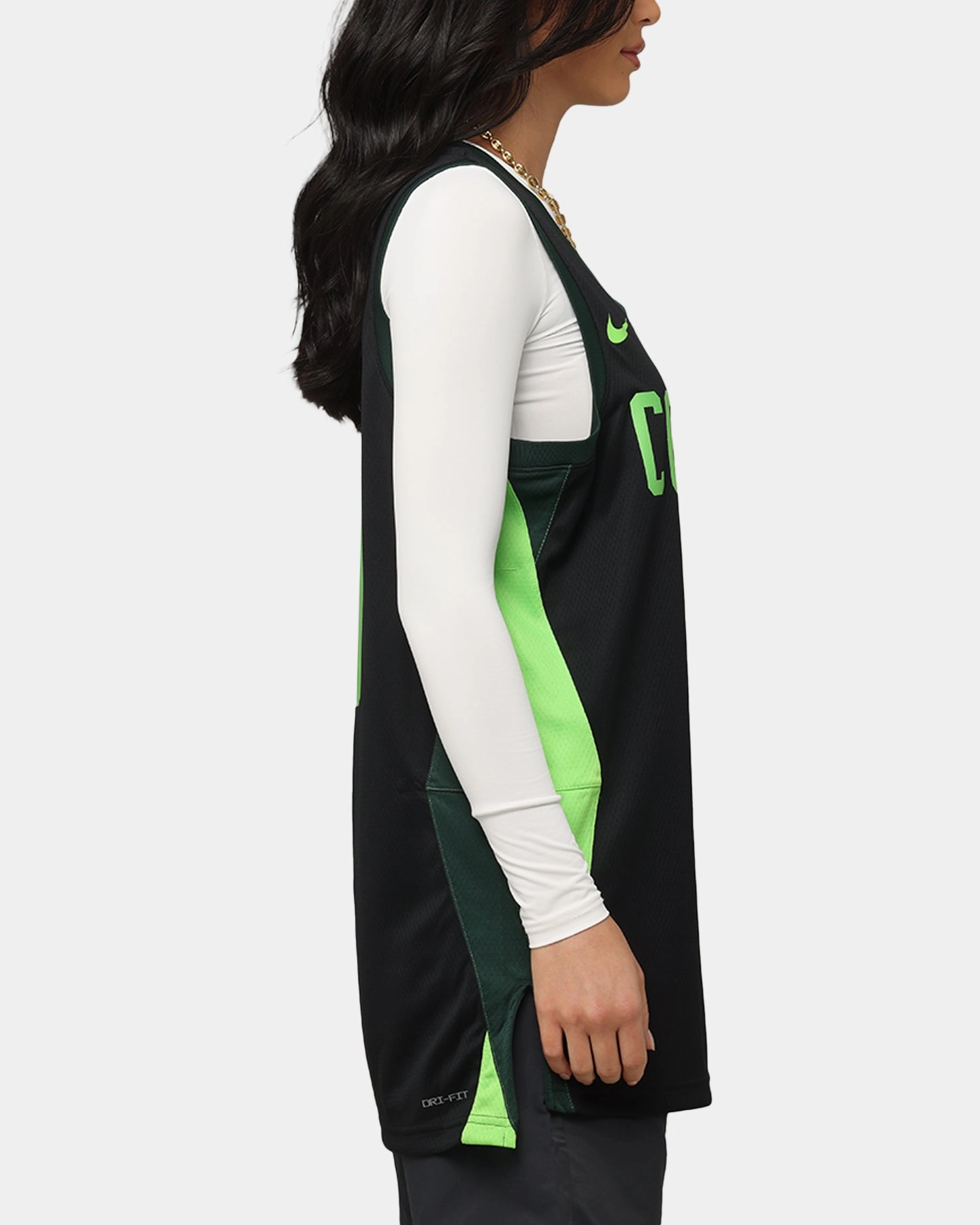 Nike Jayson Tatum Boston Celtics #0 City Edition 2024/25 Nike Dri-Fit NBA Swingman Jersey Black/Green