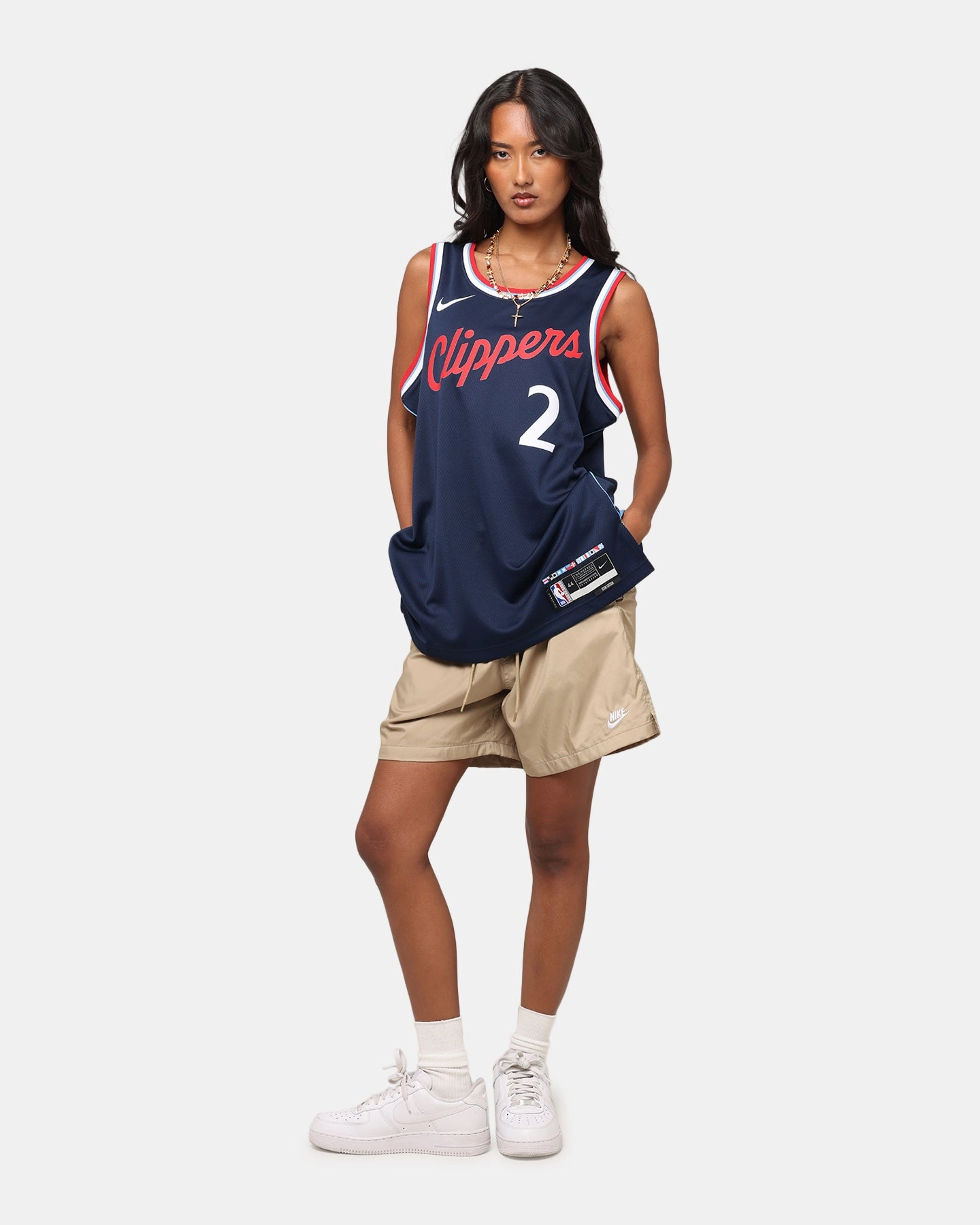 Nike Kawhi Leonard Los Angeles Clippers #2 City Edition 2024/25 Nike Dri-Fit NBA Swingman Jersey College Navy