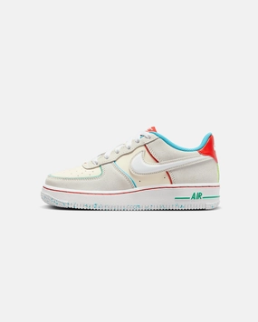 Nike Kids' Air Force 1 LV8 2 BG HD Holiday Cookies (GS) Pale Ivory/White