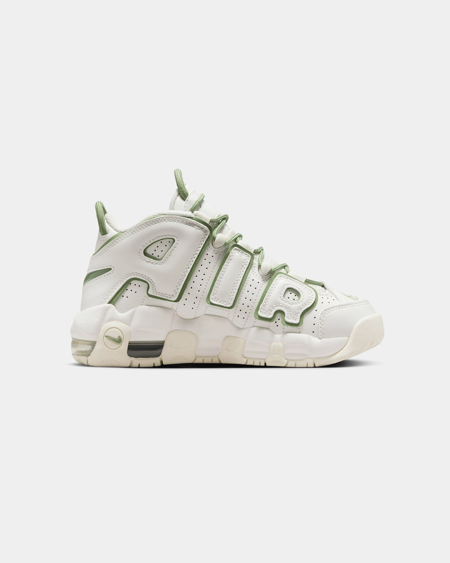Nike Kids' Air More Uptempo (GS) Sail/Oil Green