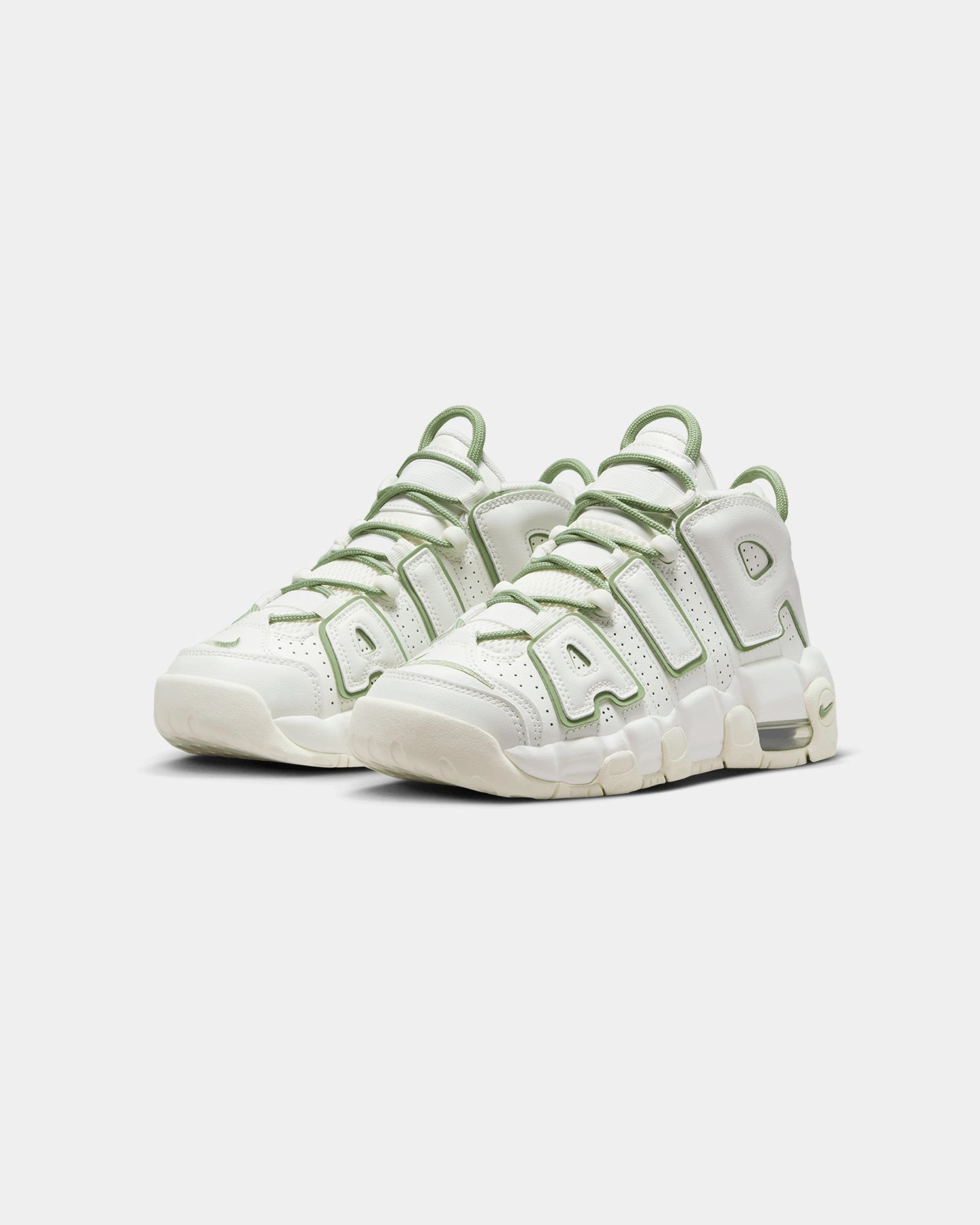 Nike Kids' Air More Uptempo (GS) Sail/Oil Green