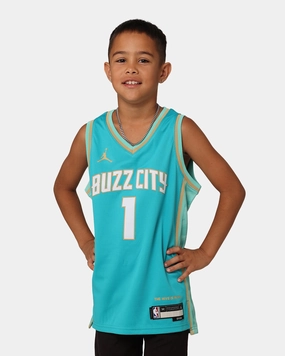 Nike Kids' Charlotte Hornets LaMelo Ball City Edition 2023/24 Swingman Jersey Rapid Teal