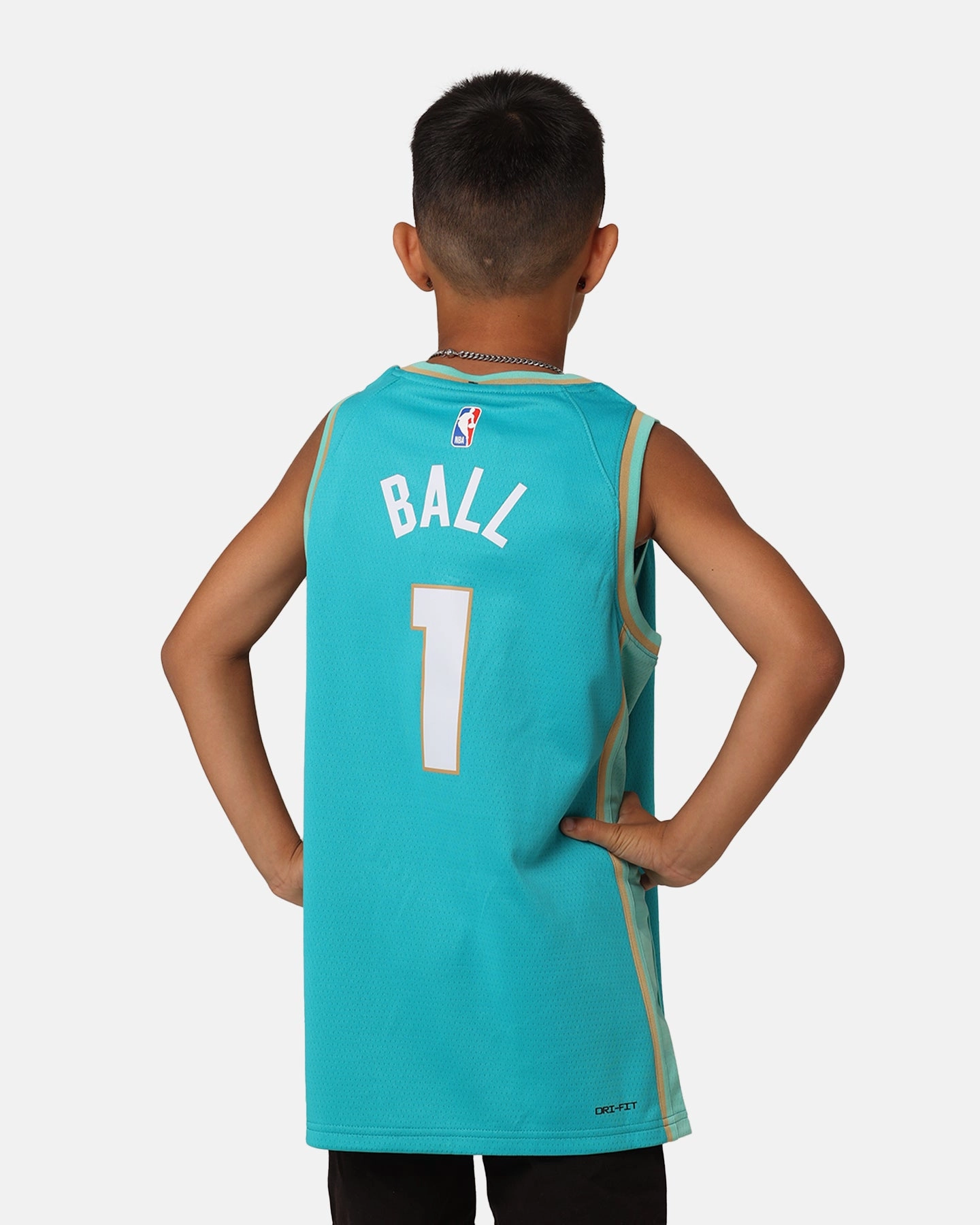 Nike Kids' Charlotte Hornets LaMelo Ball City Edition 2023/24 Swingman Jersey Rapid Teal