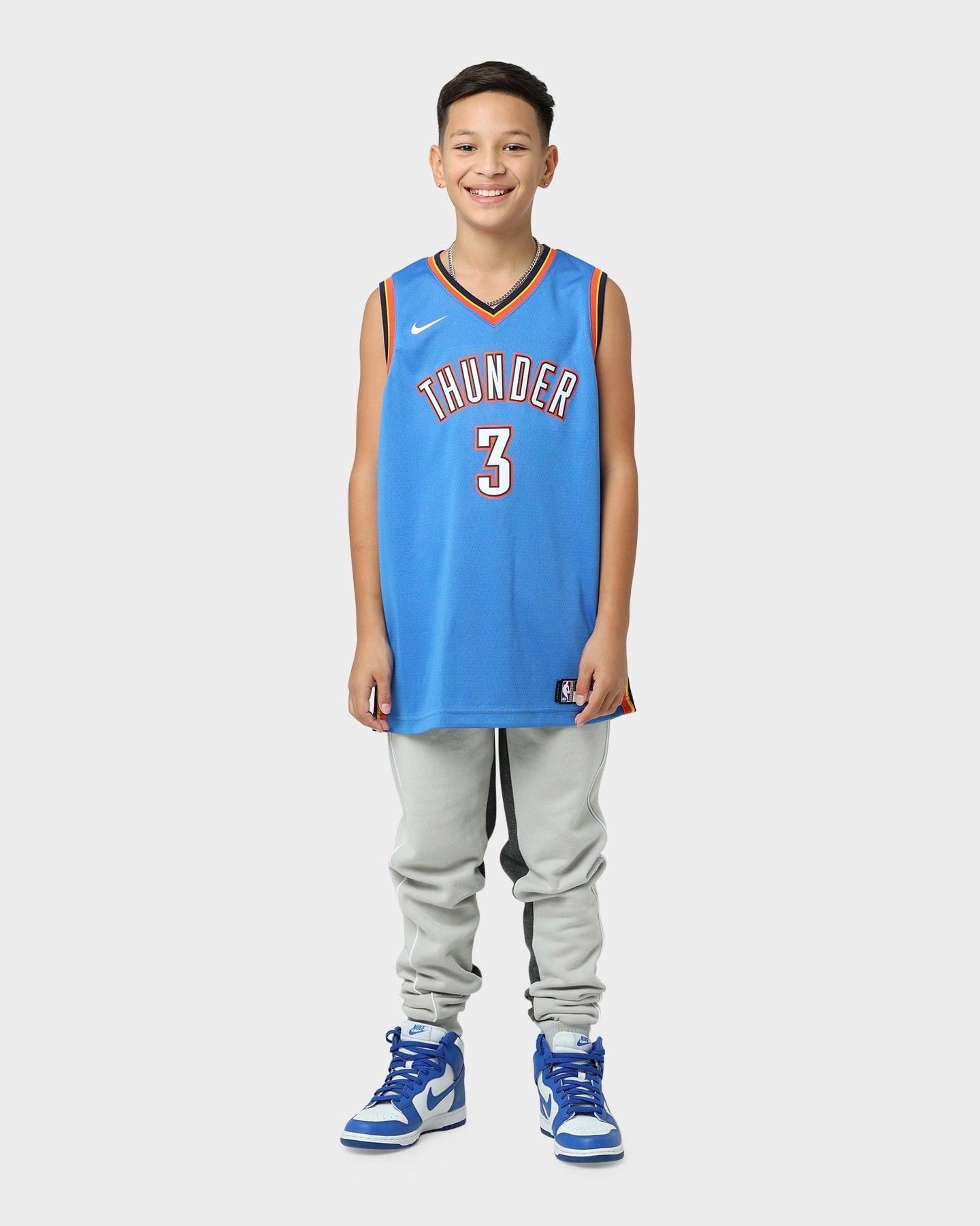Nike Kids' Oklahoma City Thunder Josh Giddey #3 Icon Swingman Jersey Blue