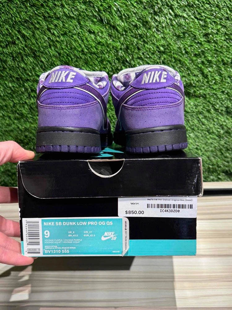 Nike SB Dunk Low Concepts Purple Lobster Sz 9M.