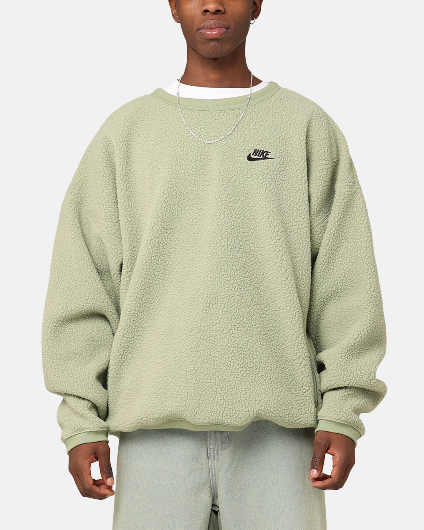 Nike Sherpa Winter Crewneck Oil Green/Black
