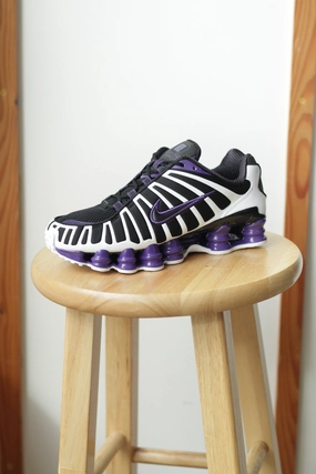NIKE SHOX TL BLACK/COURT PURPLE-WHITE