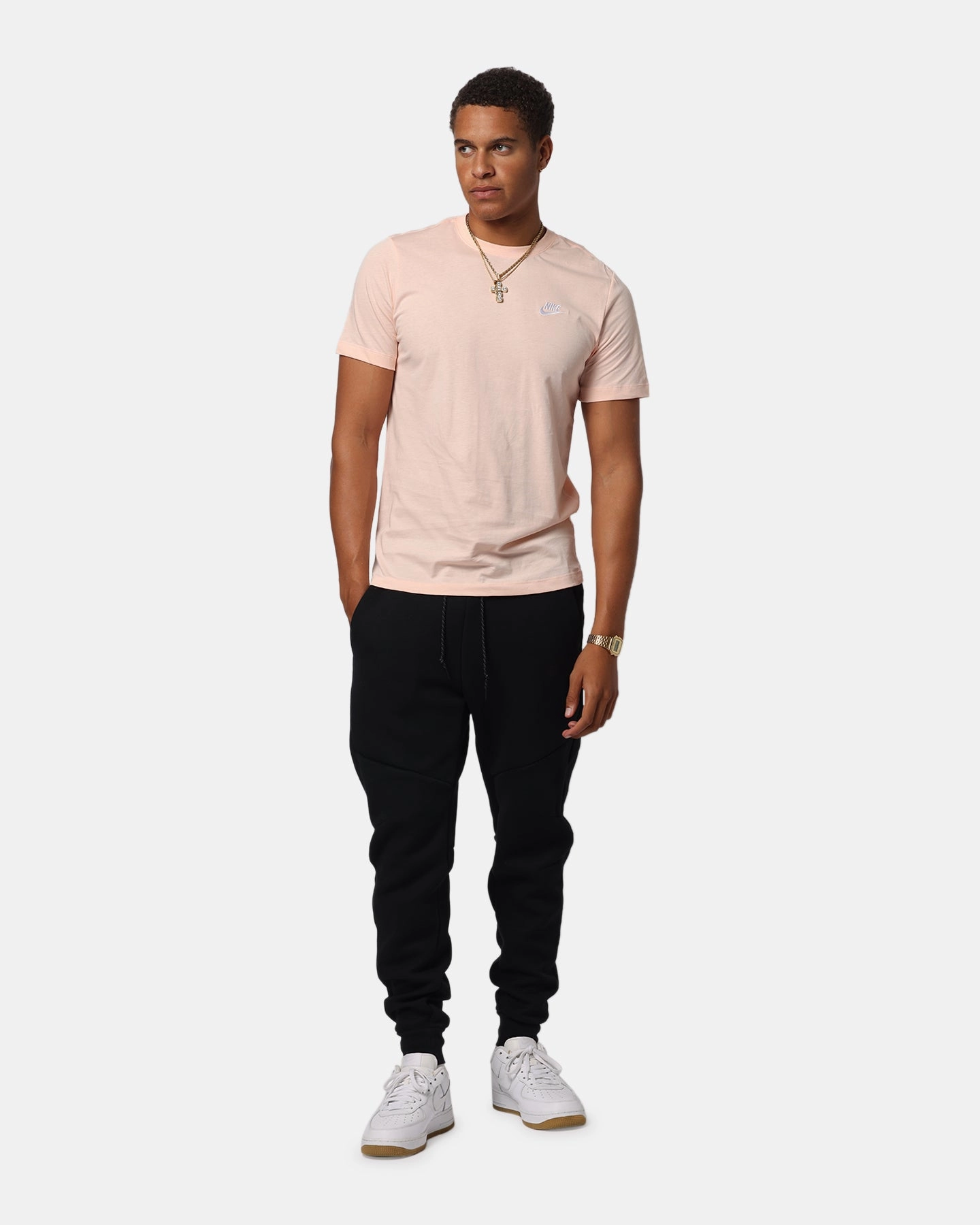 Nike Sportswear Club T-Shirt Coral/White