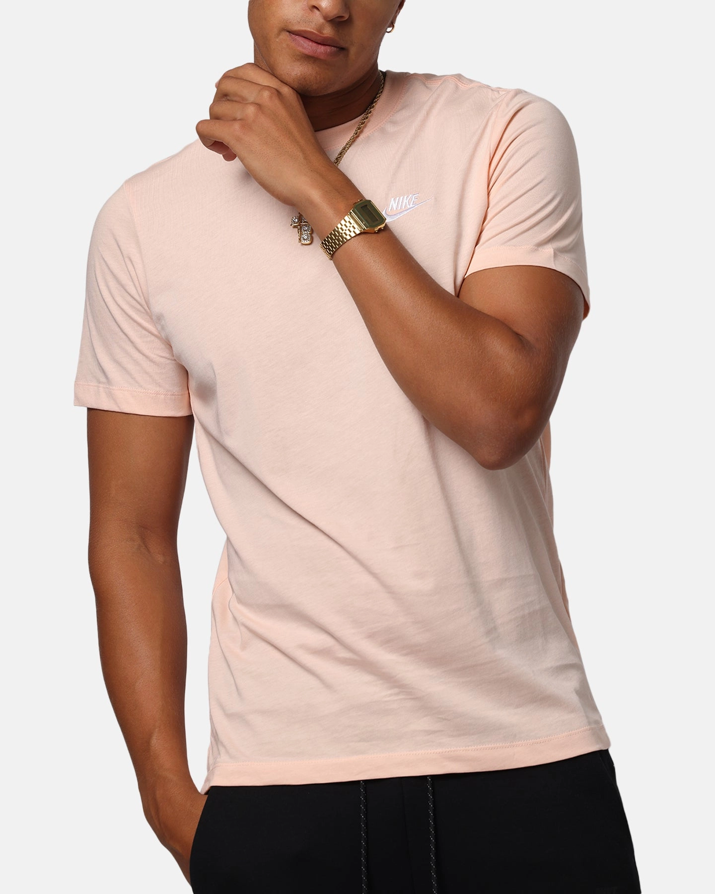 Nike Sportswear Club T-Shirt Coral/White