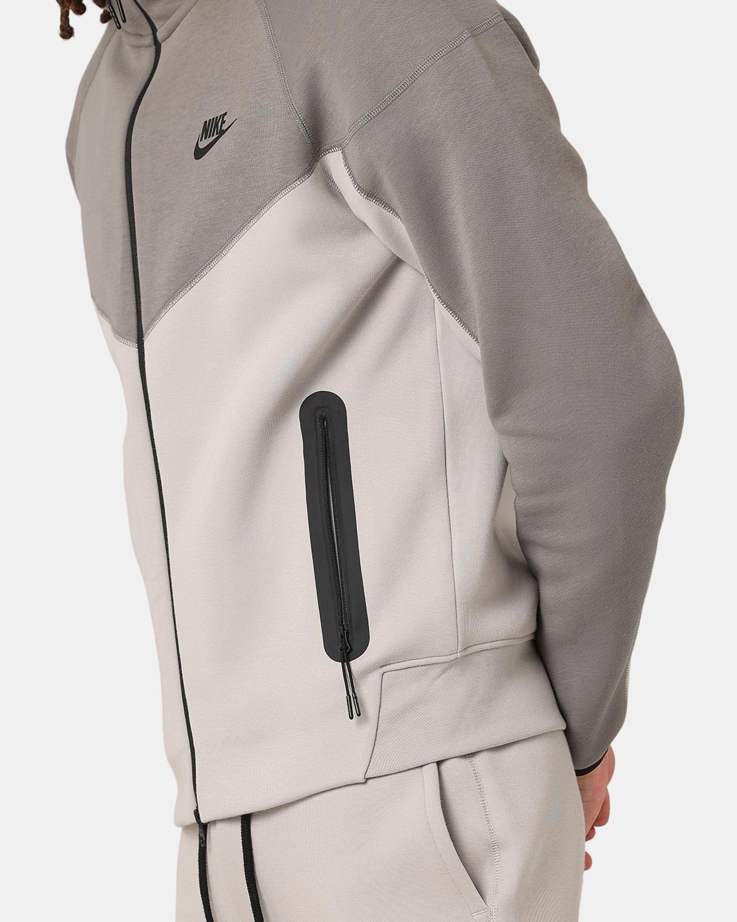 Nike Sportswear Tech Fleece Windrunner Full Zip Hoodie Lt Iron Ore/Flat Pewter/Black