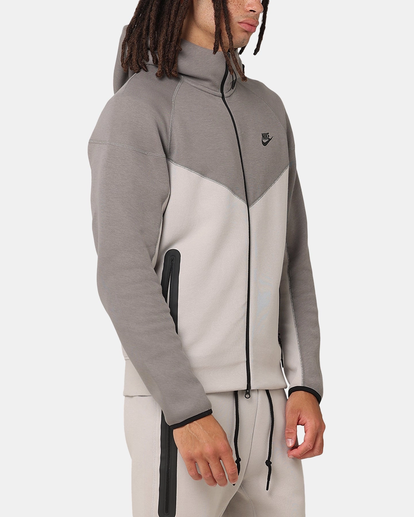 Nike Sportswear Tech Fleece Windrunner Full Zip Hoodie Lt Iron Ore/Flat Pewter/Black