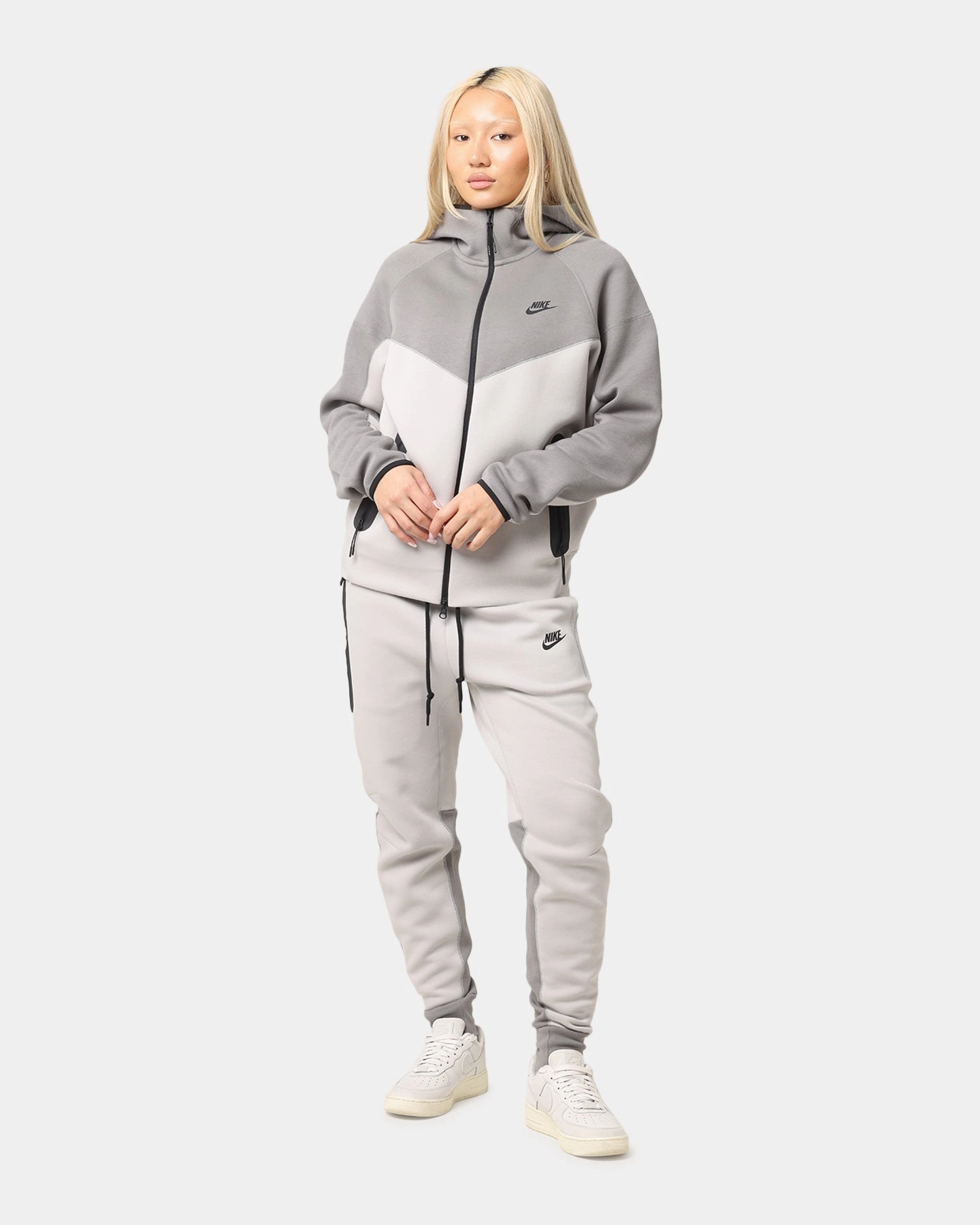 Nike Sportswear Tech Fleece Windrunner Full Zip Hoodie Lt Iron Ore/Flat Pewter/Black
