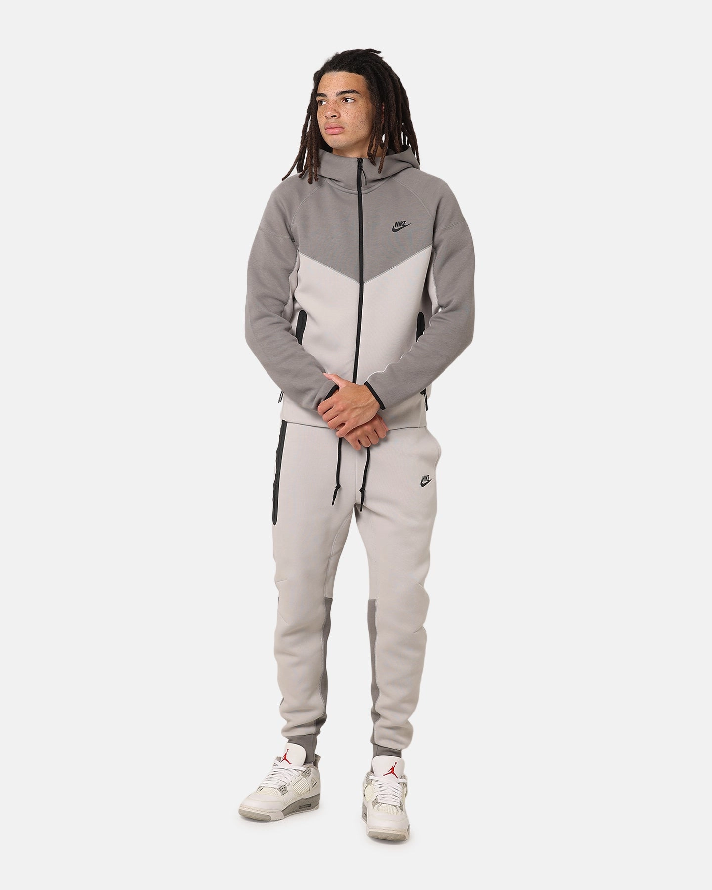 Nike Sportswear Tech Fleece Windrunner Full Zip Hoodie Lt Iron Ore/Flat Pewter/Black
