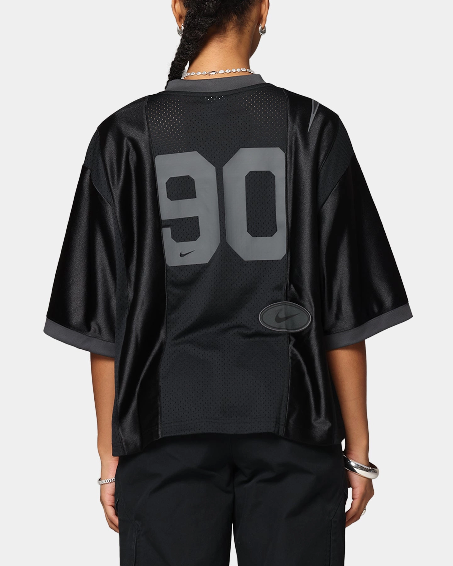 Nike Women's Oversized Graphic Jersey Black/Anthracite
