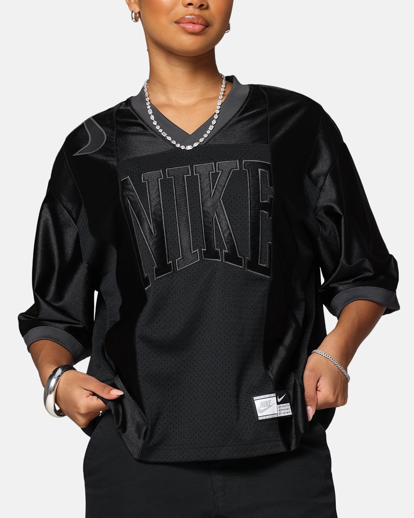 Nike Women's Oversized Graphic Jersey Black/Anthracite