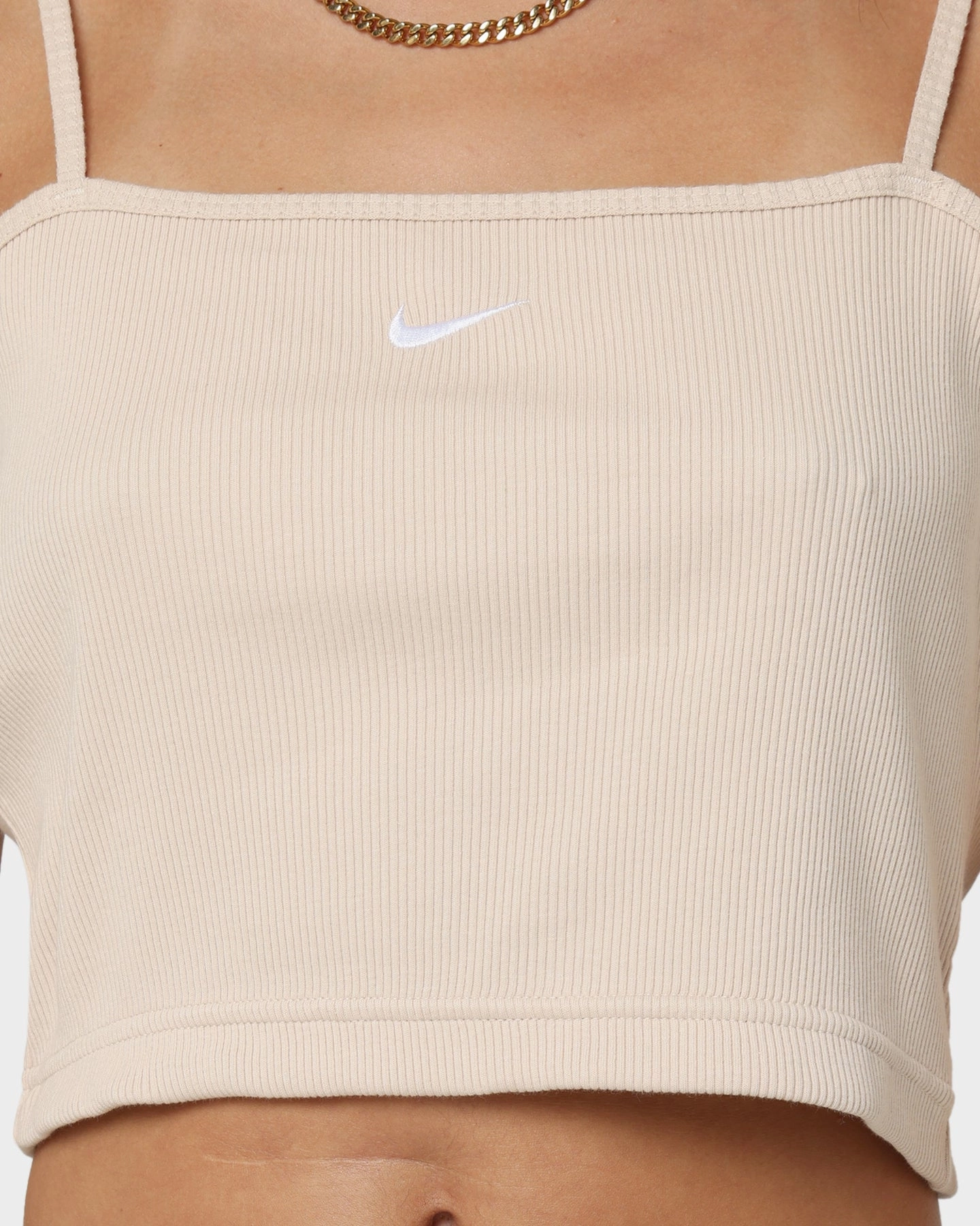 Nike Women's Sportswear Essential Ribbed Crop Top Sanddrift