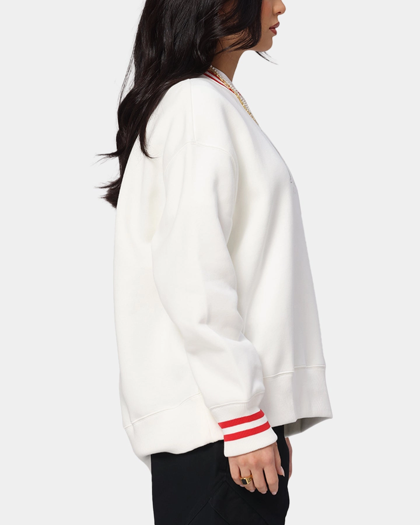 Nike Women's Sportswear Phoenix Oversized Graphic Fleece Sweatshirt Sail