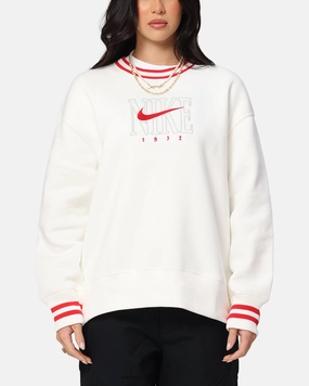 Nike Women's Sportswear Phoenix Oversized Graphic Fleece Sweatshirt Sail