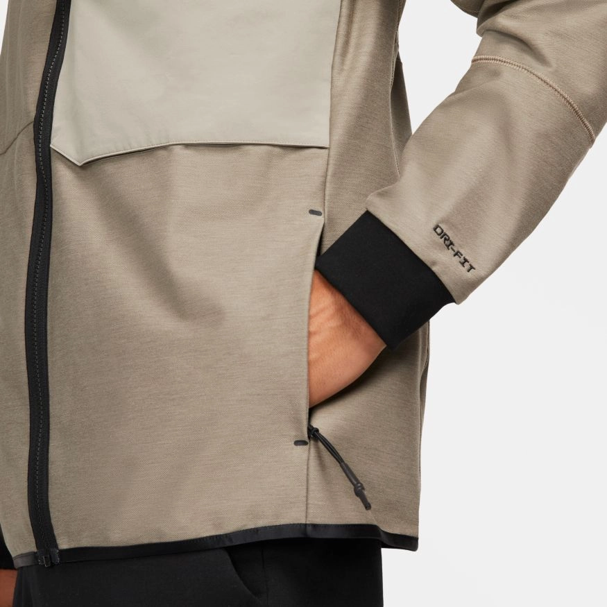 NSW DRI-FIT TECH PACK UNLINED TRACK JACKET MOON FOSSIL