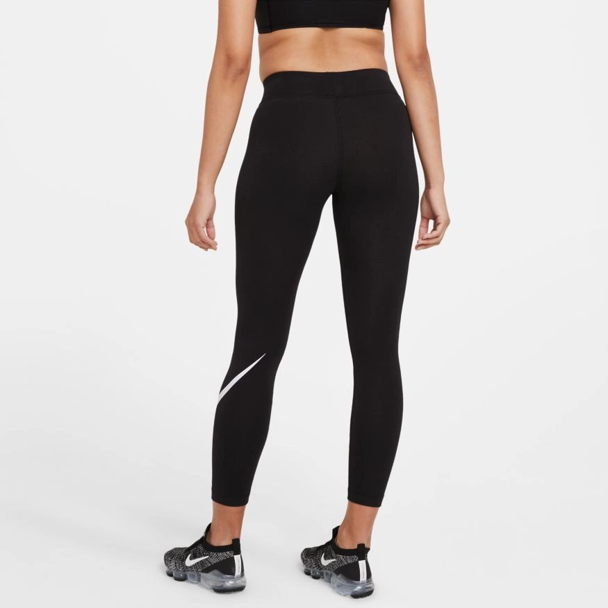 NSW ESSENTIAL MID-RISE SWOOSH LEGGINGS BLK