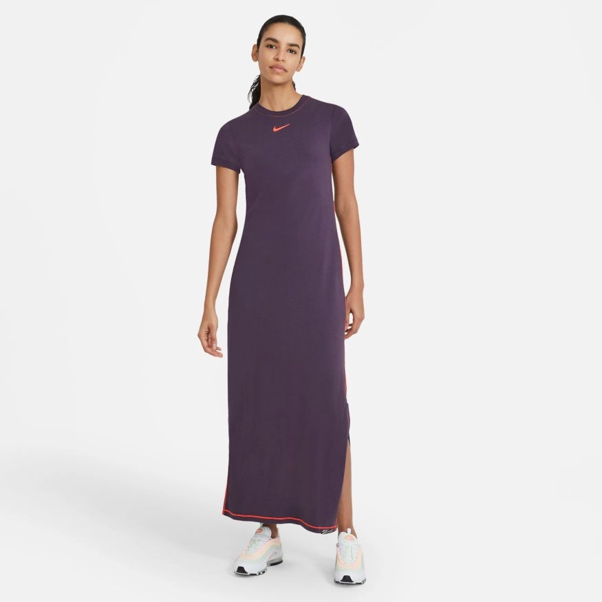 NSW ICON CLASH MAXI DRESS DARK RAISIN