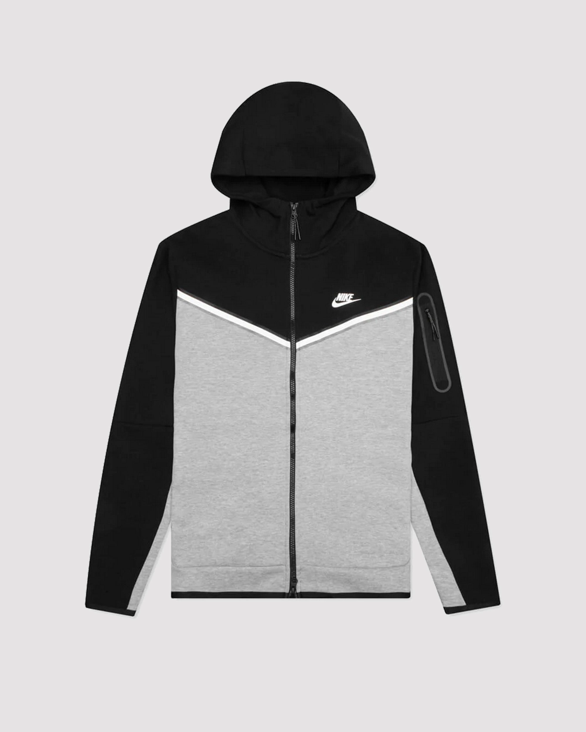 NSW TECH FLEECE HOODIE BLK/HEATHER GREY