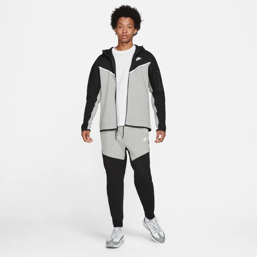 NSW TECH FLEECE HOODIE BLK/HEATHER GREY