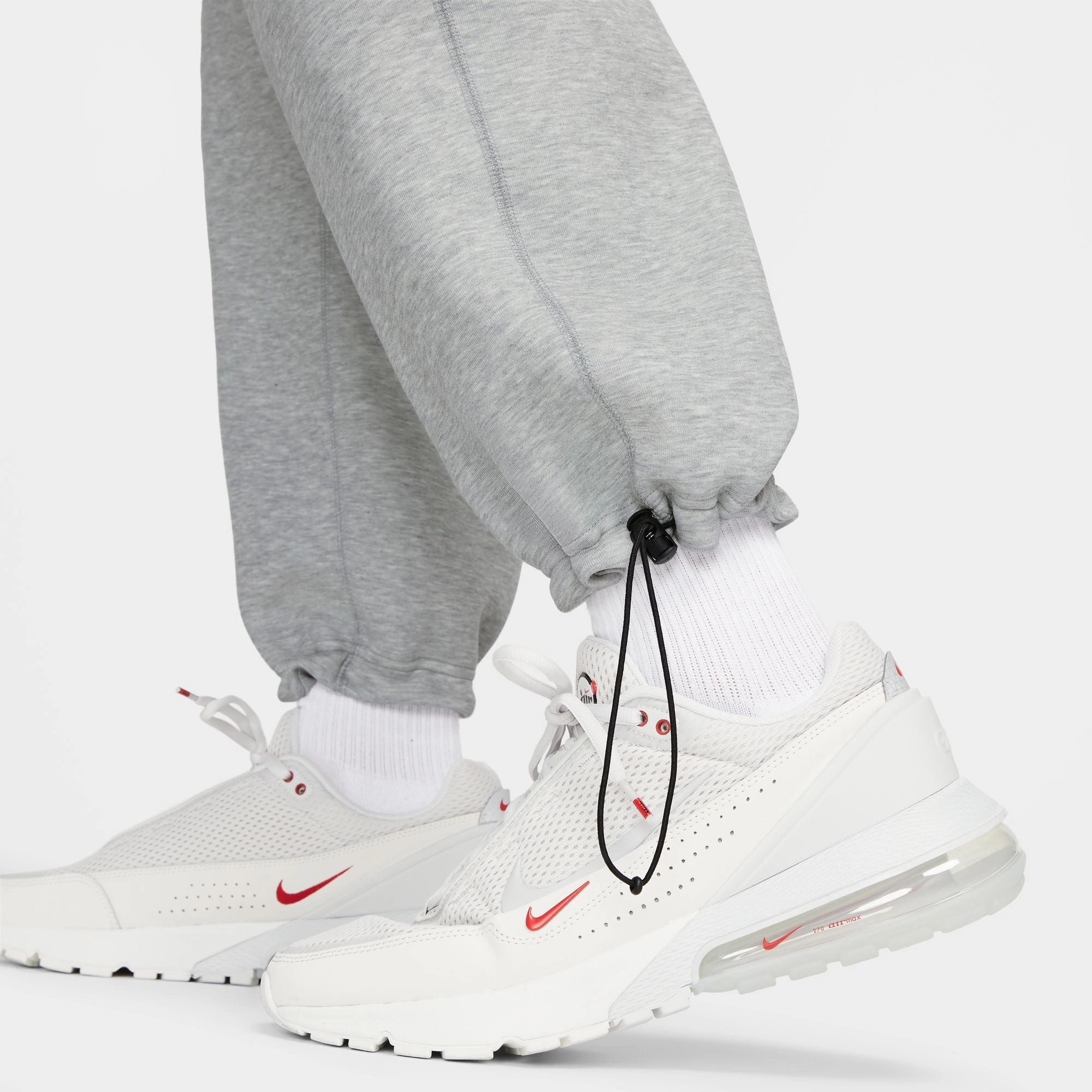 OPEN-HEM TECH FLEECE GREY HEATHER