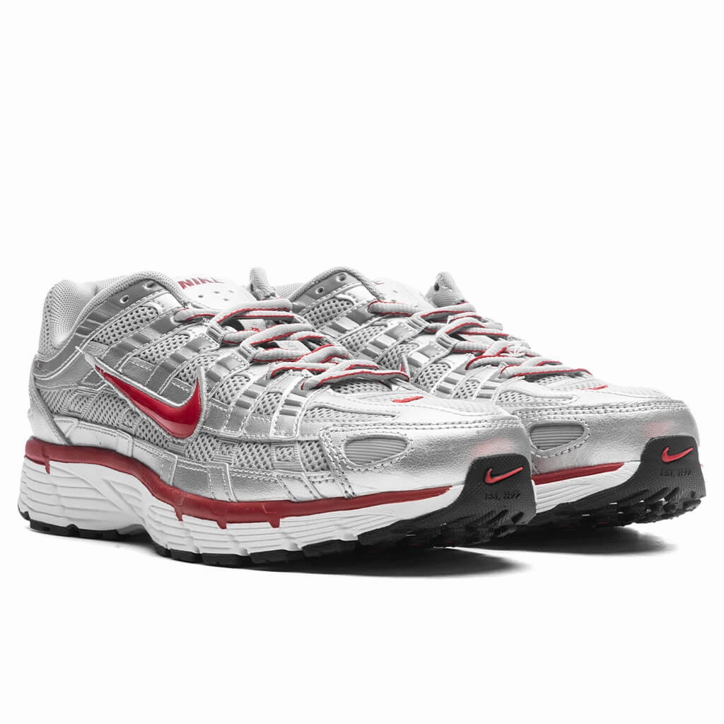 P-6000 - Metallic Silver/Gym Red/FLT Silver