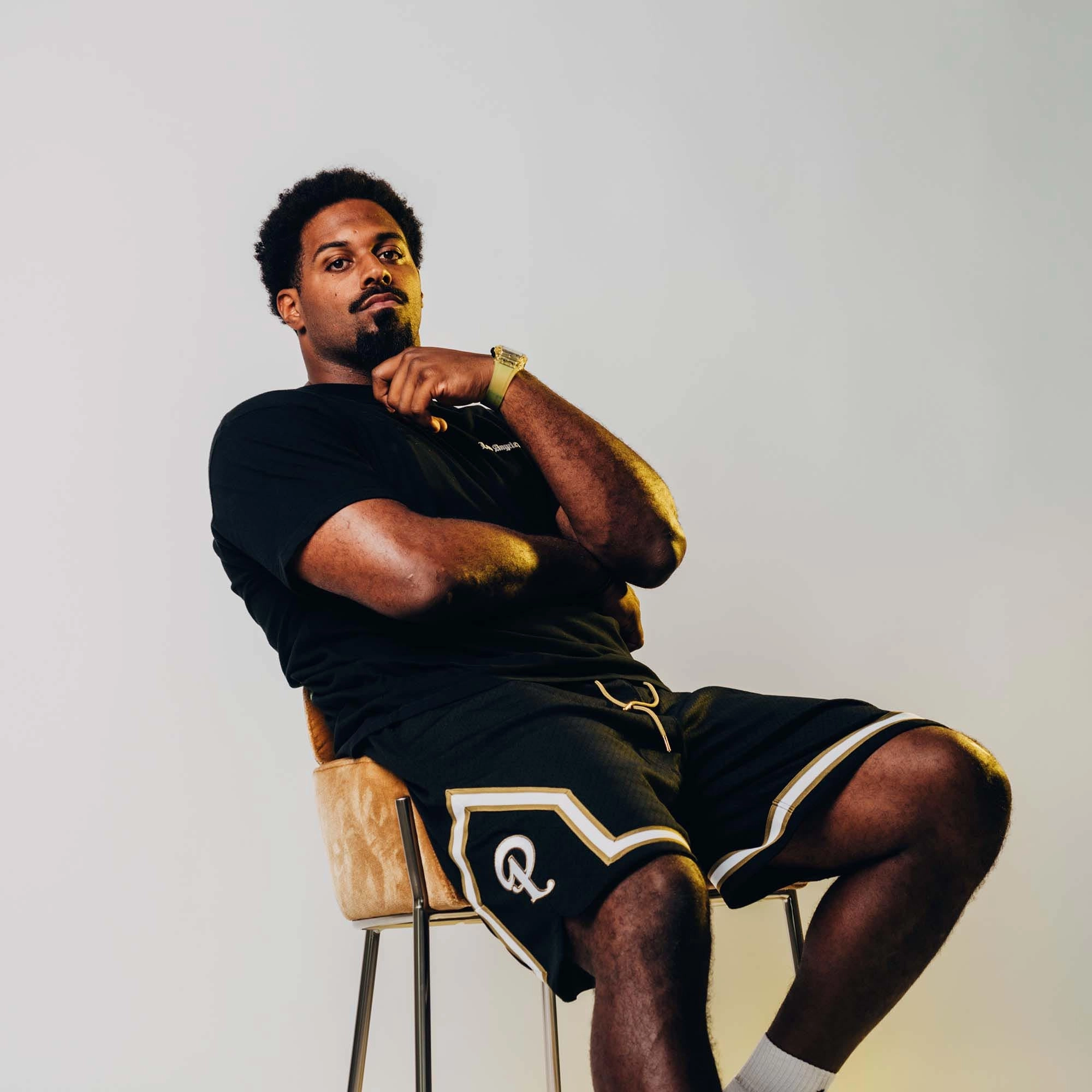 Politics x Mitchell & Ness Team Short - Black/Gold