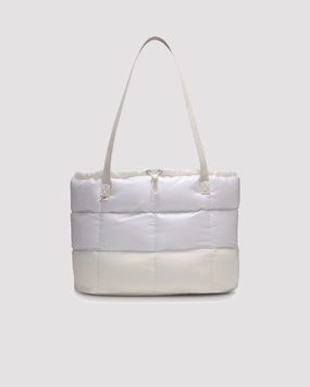 PUFFLE TOTE BAG LT OREWOOD BRN