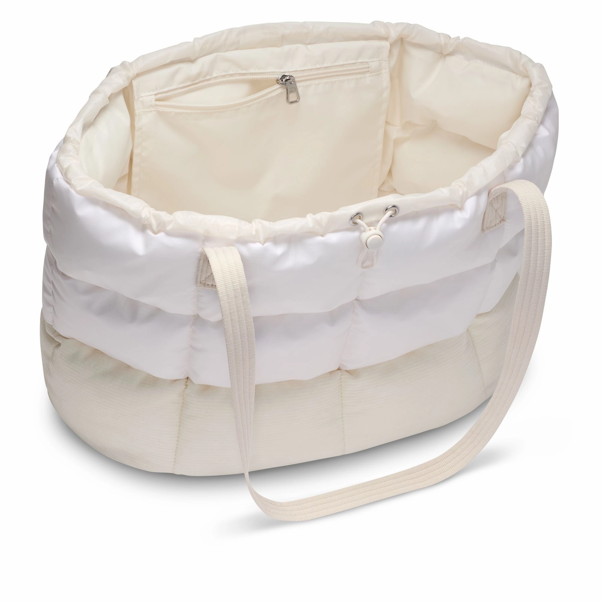 PUFFLE TOTE BAG LT OREWOOD BRN