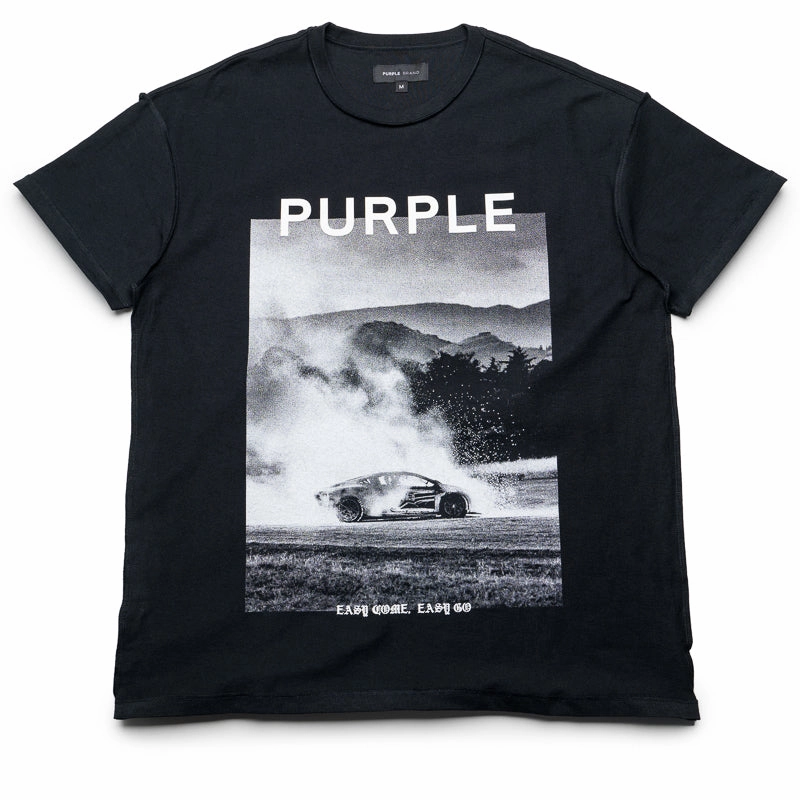 Purple Brand Textured Inside Out Tee - Black