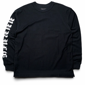 Purple Brand Textured Jersey L/S Tee - Black