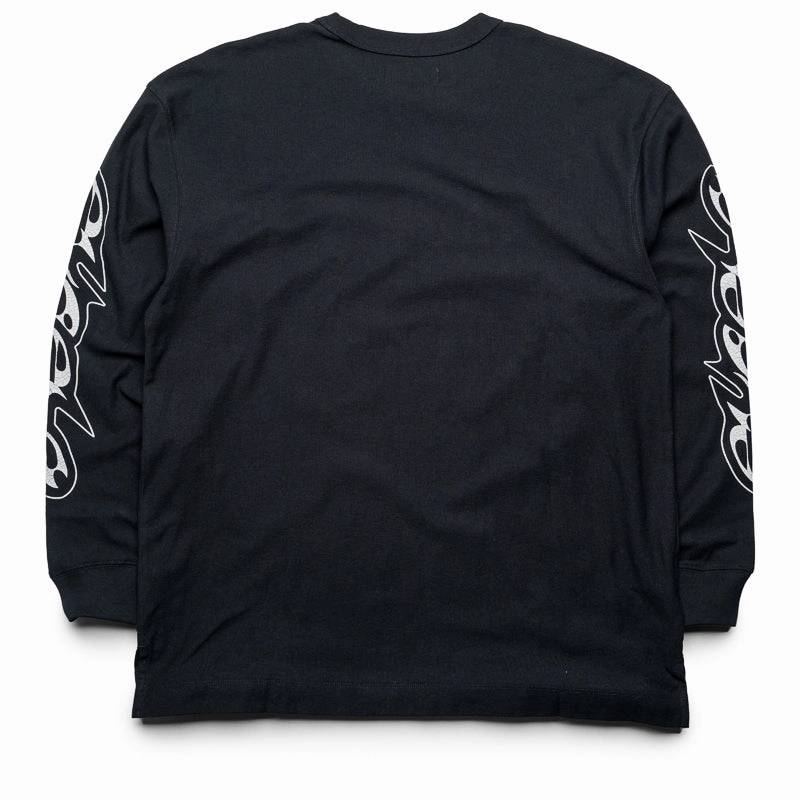 Purple Brand Textured Jersey L/S Tee - Black
