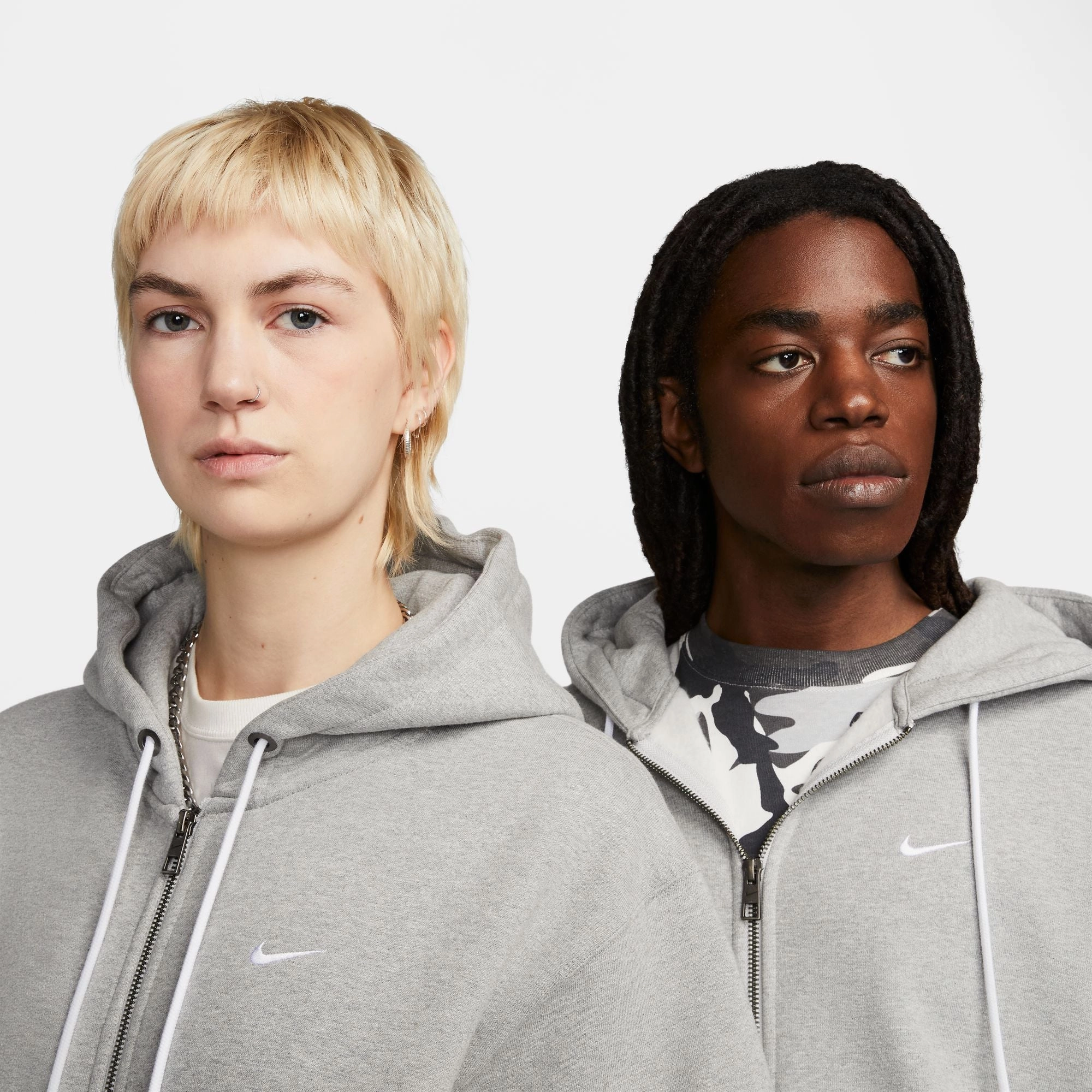SOLO SWOOSH FULL ZIP GREY HEATHER