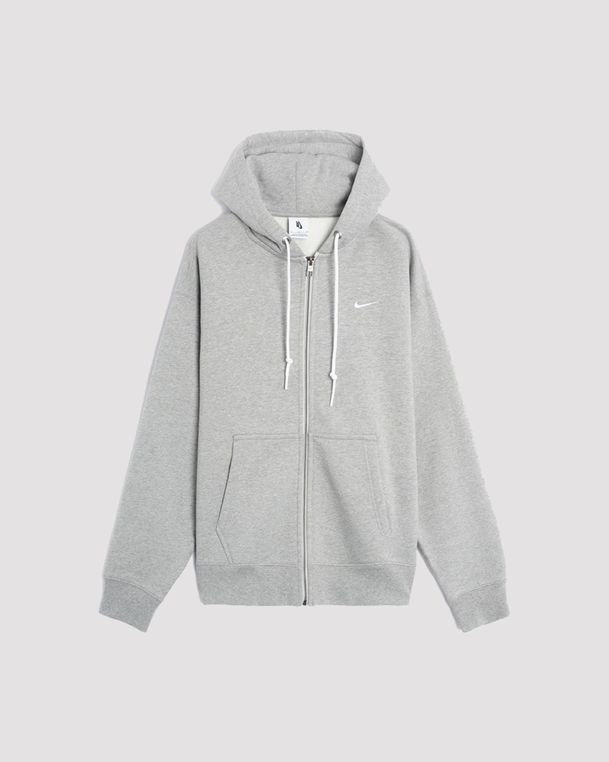 SOLO SWOOSH FULL ZIP GREY HEATHER
