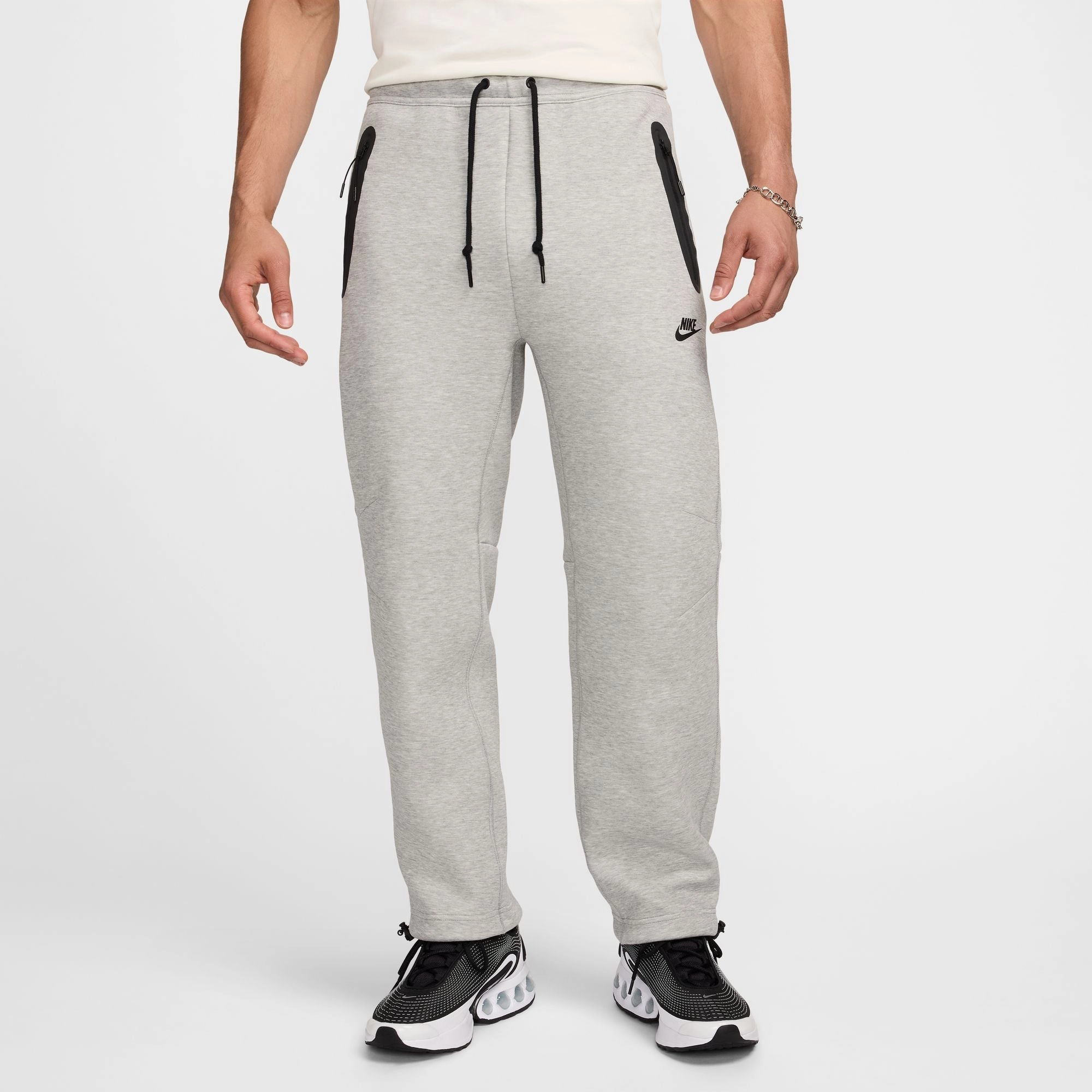 TECH FLEECE OPEN HEM PANTS GREY HEATHER