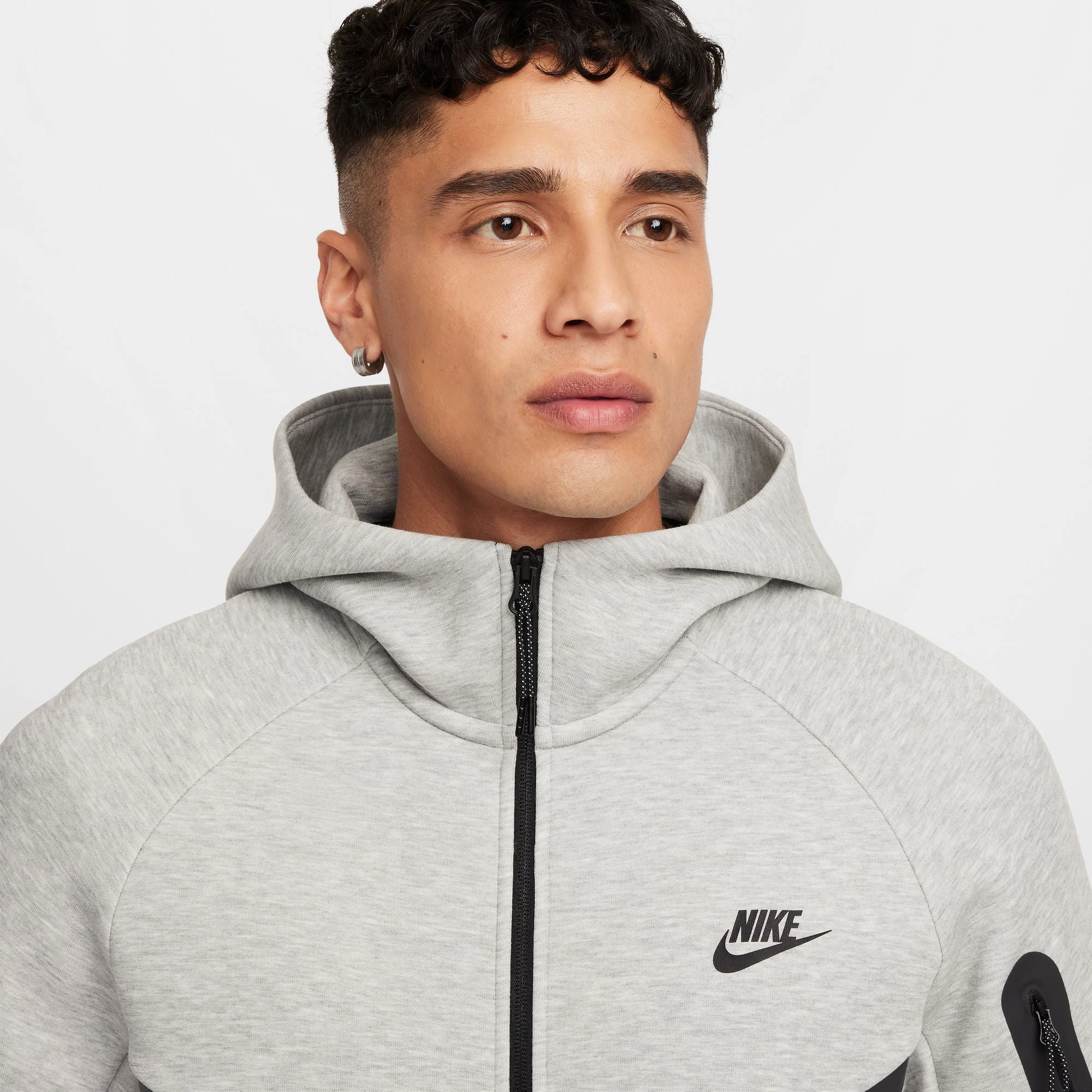 TECH FULL ZIP WINDRUNNER HOODIE GREY HEATHER