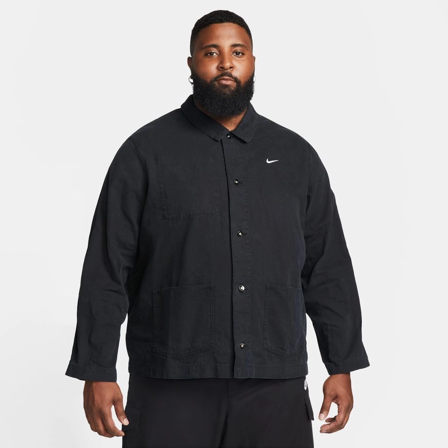 UNLINED CHORE COAT BLACK