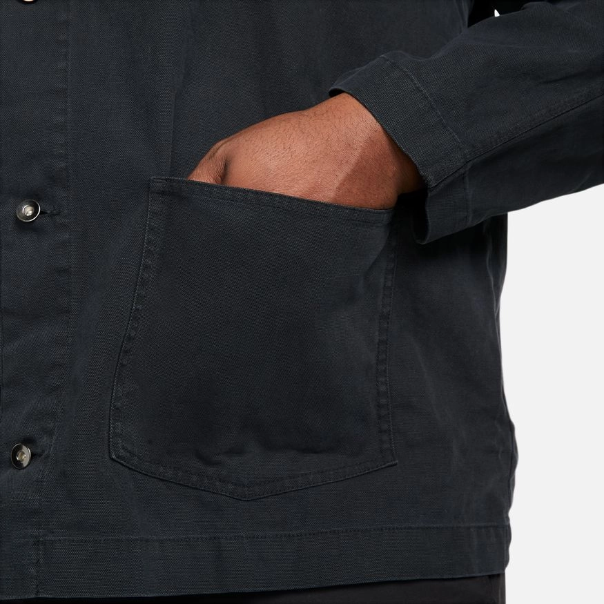 UNLINED CHORE COAT BLACK