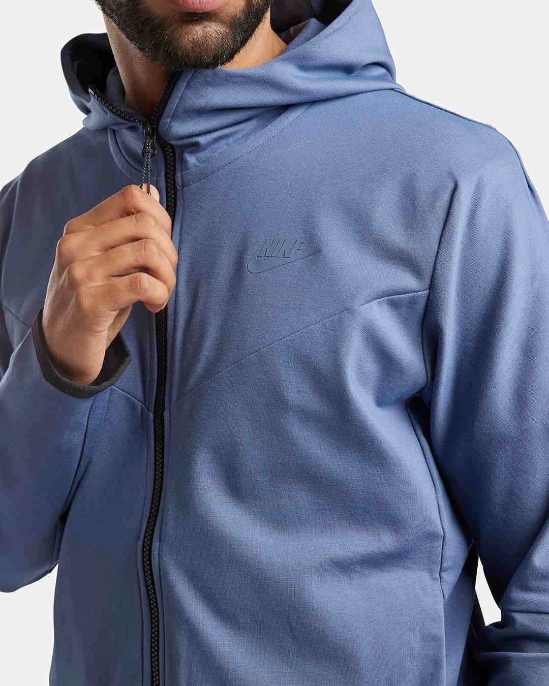 Veste à capuche Nike Tech Fleece Lightweight - Bleu/Noir