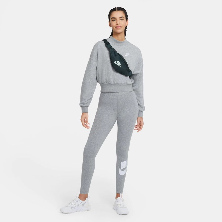 W HIGH WAISTED LOGO LEGGINGS GREY HEATHER