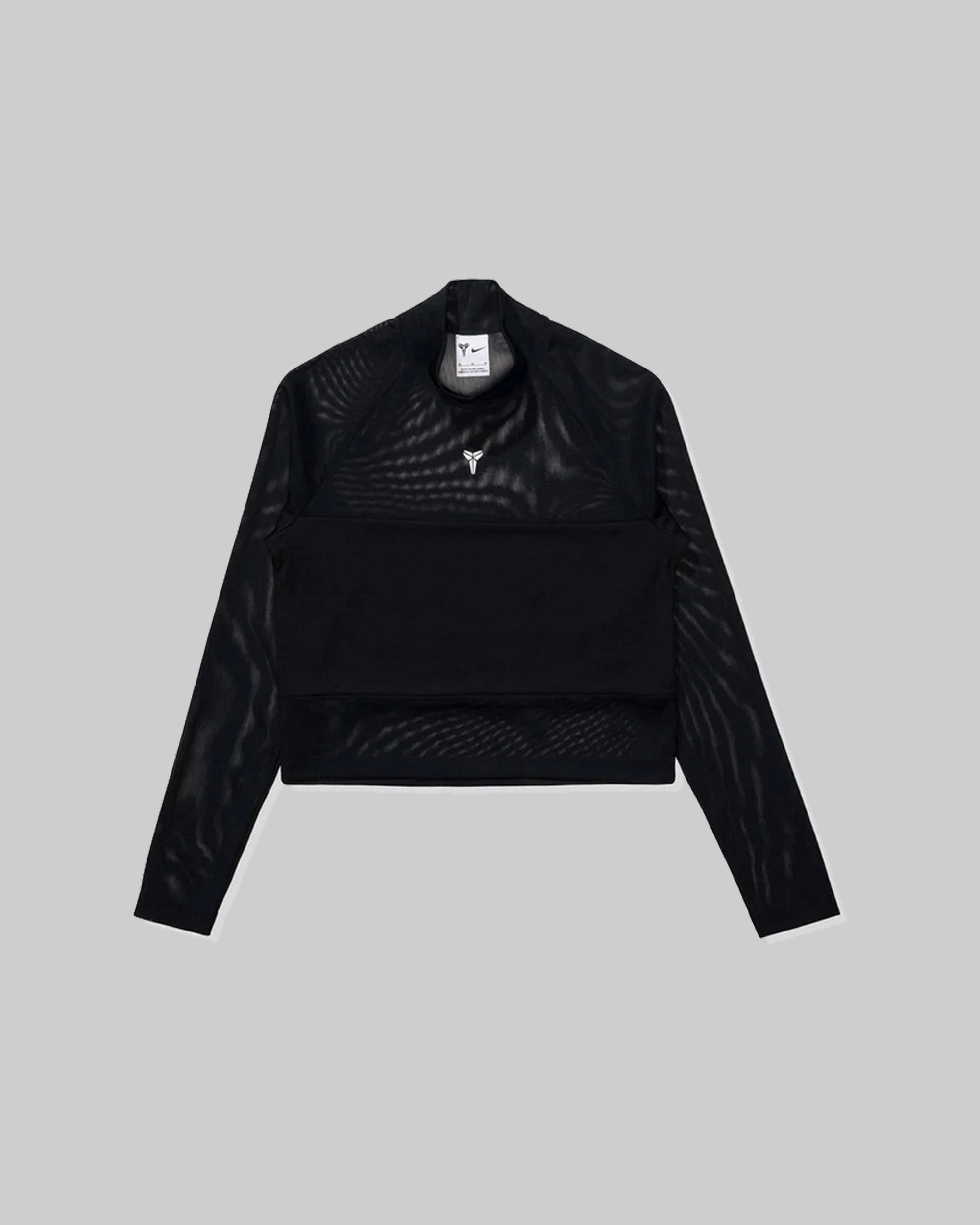 W KOBE LONG SLEEVE CROPPED TOP BLACK/WHITE