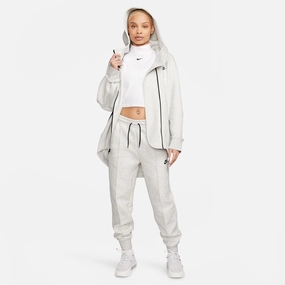 W MID RISE TECH FLEECE JOGGER GREY HEATHER