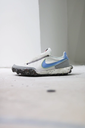 W NIKE WAFFLE RACER CRATER WHITE/ALUMINUM
